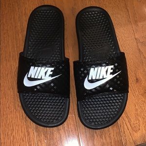 Black Nike Slides